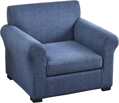 Miniatura 21 de KRFOONN - Fundas elásticas de 4 piezas para sillón y sofá, funda con estampado y 3 fundas independientes para cojines de asiento, lavables, Color01