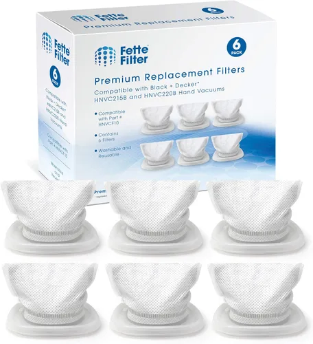 Miniatura 6 de Fette Filter - Reemplazo de filtro de vacío HNVCF10 compatibles con aspiradoras de mano Black and Decker Dustbuster Serie Modelo HNVC115*, HNVC215*