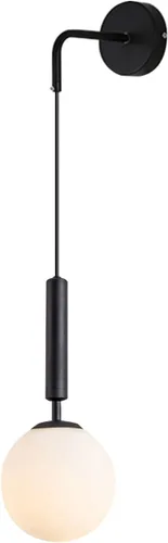 Miniatura 14 de Modo Lighting - Lámpara de pared moderna de mediados de siglo, minimalista, ajustable, de latón crudo, redonda, lámpara de lectura (pantalla ámbar)