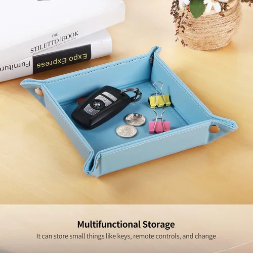 Miniatura 32 de Cuenco para llaves para hombres, soporte para entrada, mesita de noche, bandeja de valet para cosas de bolsillo, organizador de mesita de noche