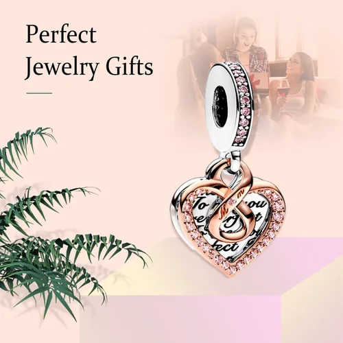 Miniatura 4 de La Menars Dije de corazón para pulseras y collares de plata de ley 925 para mujer, colgante para Navidad, día de San Valentín, día de la madre