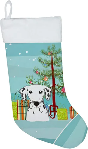 Miniatura 31 de Caroline's Treasures BB1590CS Árbol de Navidad y Alaskan Malamute Calcetines de Navidad para colgar en la chimenea, decoración de fiesta de Navidad