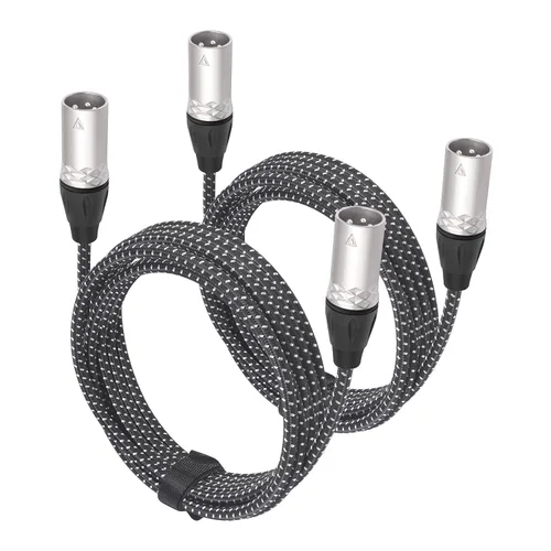Miniatura 8 de Cable de micrófono XLR hembra a hembra de 6 pies, cables de conexión de micrófono equilibrados de 3 pines, cable DMX XLR hembra a hembra