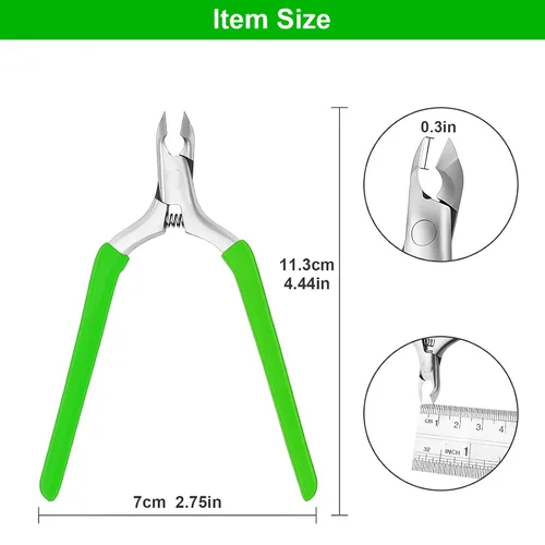 Miniatura 7 de CGBE Cortadora de cutículas, pinza de cutícula de 3/4 de mandíbula extremadamente afilada, herramientas profesionales para recortar cutículas