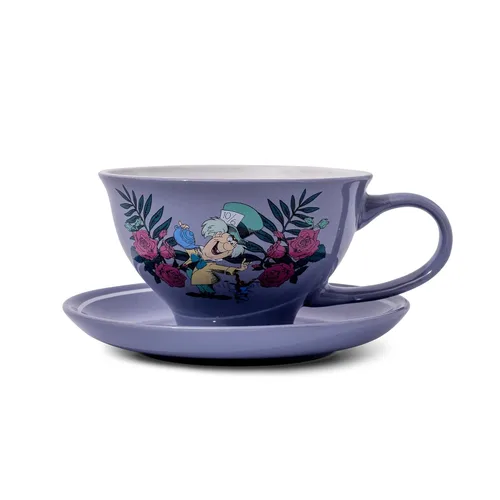 Miniatura 4 de Silver Buffalo Alice in Wonderland Oh My - Taza de té y platillo de cerámica en caja, 12 onzas Oh mi caja
