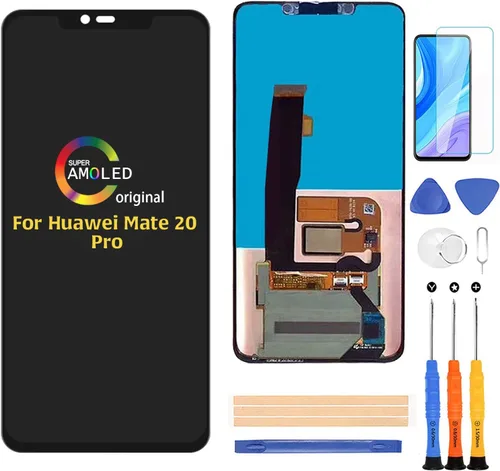 A-MIND Para Huawei Mate 20 Pro 6.39 "Pantalla táctil digitalizador LCD Kit de reparación de montaje completo, para LYA-L09 LYA-L0C LYA-L29 LYA-TL00