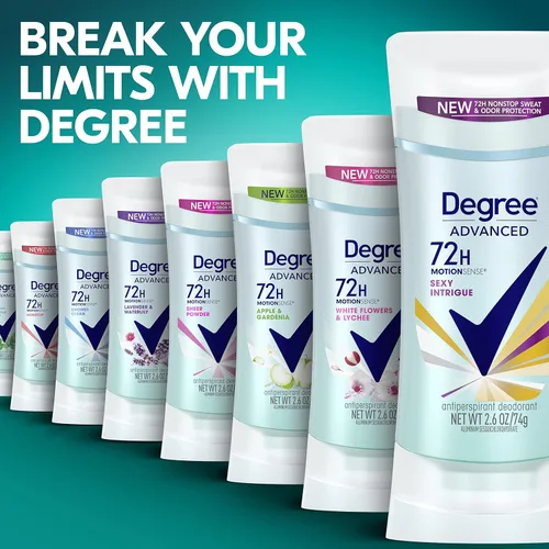 Miniatura 3 de Degree Advanced MotionSense Desodorante Antitranspirante 4 Unidades Protección contra el Sudor y Olor de 72 Horas Sexy Intrigue Desodorante