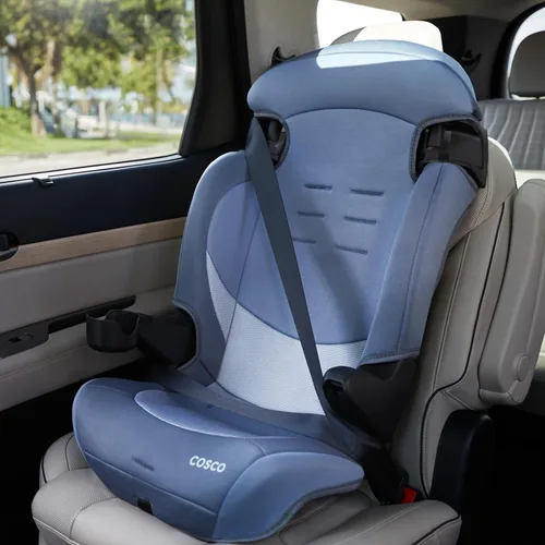 Miniatura 11 de Cosco Kids Finale DX - Asiento elevador 2 en 1 para automóvil, orientado hacia adelante (40-65 libras) y refuerzo de respaldo alto con Ondas