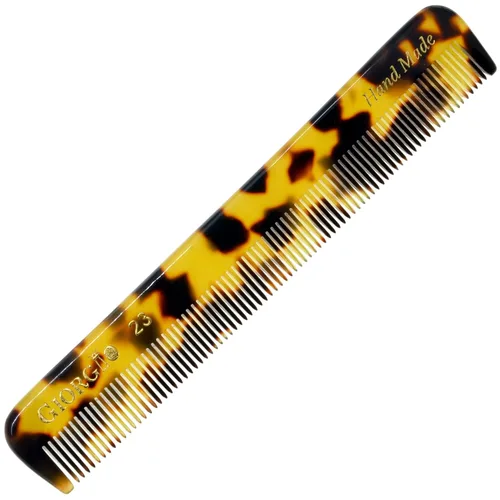 Miniatura 9 de Giorgio G35 - Peine de bolsillo de dientes finos hecho a mano para hombres, alisador de peine para el cuidado diario, peinado de cabello, bigote