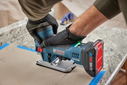 Miniatura 7 de Bosch GST18V-60BCN 18V Herramienta de sierra caladora sin cepillo con asa de barril conectada, 3,800 SPM, luz LED, cambio de hoja sin herramientas