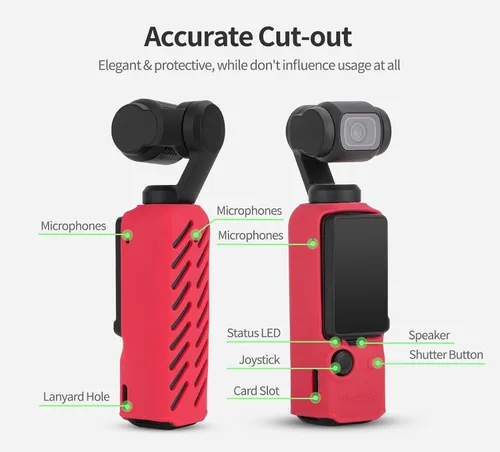 Miniatura 4 de Funda protectora para DJI Osmo Pocket 3, Funda de silicona Bolsillo 3 Funda de cámara Protector de piel (negro)