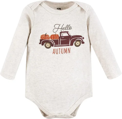 Miniatura 100 de Hudson Baby Body unisex de algodón de manga larga para bebé, leopardo rosa rojo
