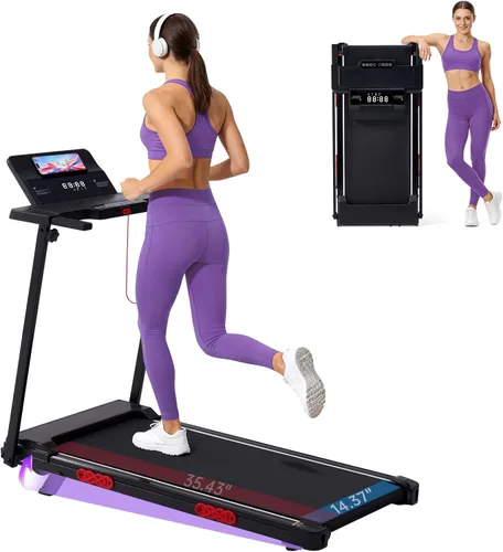 Miniatura 13 de KASSADIN Walking Pad with Handle Bar, 2026 Upgrade Portable Small Treadmill with Handles for Home Small, 3.0HP Under Desk Walking Pad Treadmill with