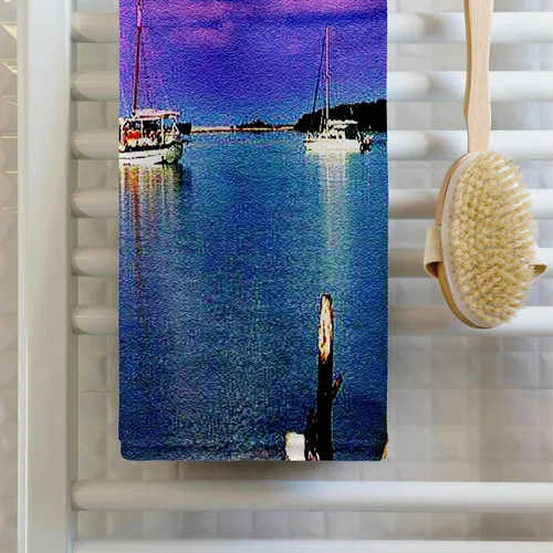 Miniatura 2 de 3dRose Dry Tortugas National Park - Harbor View from Garden Key (Textured) 22x30 Bath Hand Pool Towel