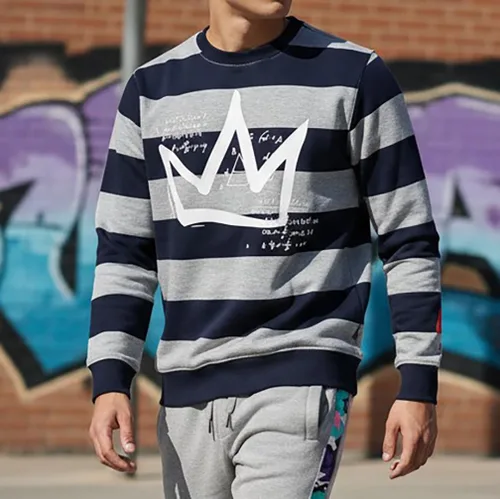 Miniatura 36 de SCREENSHOT APPLIQUE F11966 Premium Fleece Streetwear Chenille EMB Crew Neck Sweatshirt - Classic Fit