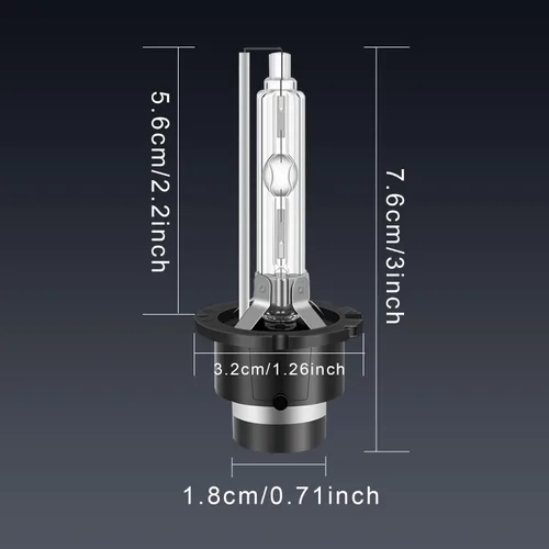 Miniatura 4 de 35W D2S HID, bombillas de faro delantero de xenón 6000K, blanco frío, luz alta y baja, bombillas de repuesto para faros, paquete de 2