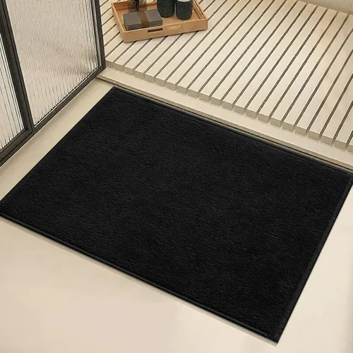 Miniatura 14 de Tapete de baño antideslizante, absorbente, de secado rápido, de pelo bajo, para debajo de la puerta, tapete de baño para fregadero, bañera, ducha