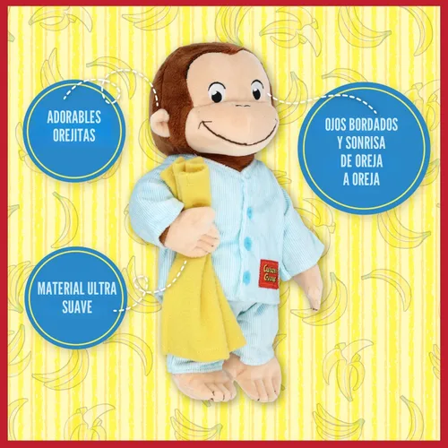 Miniatura 3 de Kids Preferred Curious George in Pajamas - Juguetes de peluche de mono suave y lindo, regalo para bebés y niños pequeños y niñas, animal de peluche