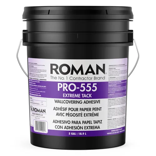 Miniatura 5 de Roman PRO-555 - Pasta adhesiva para papel tapiz, adhesivo permanente, duradera, baja humedad, fácil aplicación, bronceado, 1 galón