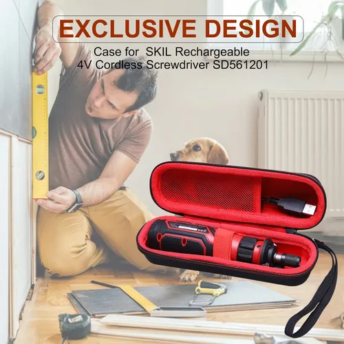 Miniatura 5 de LTGEM - Funda rígida para SKIL SD561201 destornillador inalámbrico recargable de 4 V, bolsa de transporte protectora de viaje (solo estuche)