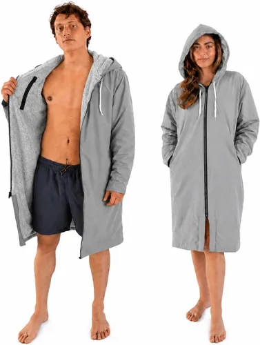 Miniatura 7 de MACAR Parka de natación impermeable con forro polar, ideal para actividades junto a la piscina y al aire libre