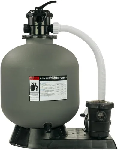 Miniatura 12 de Rx Clear Radiant - Sistema de filtro de arena de piscina de 16 pulgadas para piscinas sobre el suelo, incluye bomba de 3/4 HP, válvula multipuerto