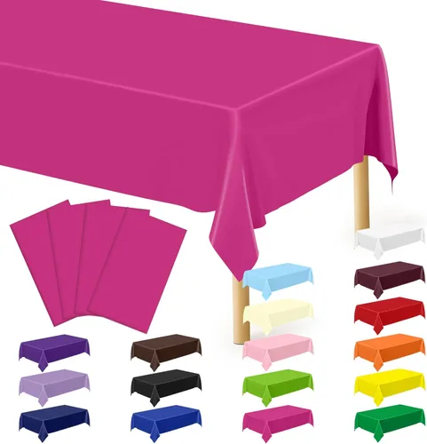 Miniatura 47 de Suministros de regreso a clases, 2 manteles de 108 x 54 pulgadas, manteles desechables coloridos para el primer día de escuela, rectangular