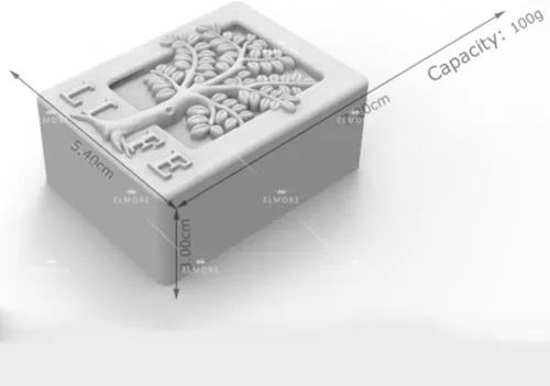 Miniatura 3 de Molde para Jabón de Silicona GRAINRAIN, Molde para Hacer Jabón Artesanal con Forma de Árbol Rectangular, Molde para Velas de Resina (FBA1-14222)