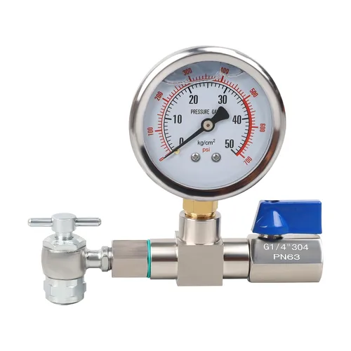 Miniatura 8 de Kit de recarga de nitrógeno ENYSAON con manómetro de nitrógeno de 700 psi y manguera flexible de alta presión de 10 pulgadas. Herramienta de recarga