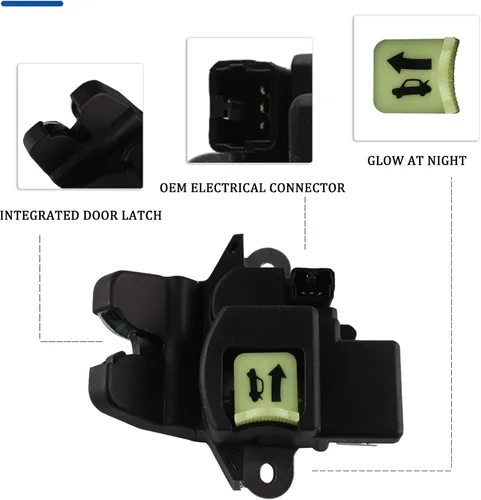 Miniatura 4 de Actuador de cerradura de puerta de maletero trasero compatible con Kia Forte 2013-2018 Hyundai Accent 2018-2023 Reemplazar el pestillo de puerta