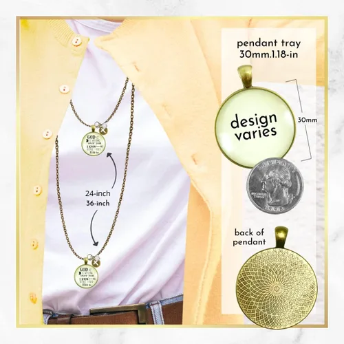 Miniatura 31 de Gutsy Goodness Faith He Cares - Collares hechos a mano con mensaje para mujer cristiana