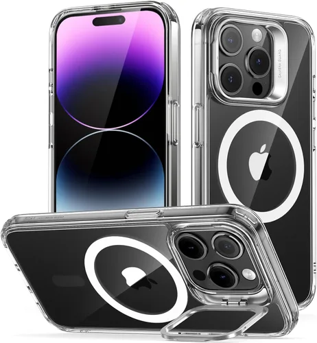 Miniatura 75 de ESR Funda para iPhone 14 Pro Max, Compatible con MagSafe, Funda Transparente para Teléfono con Soporte Stash Integrado para iPhone 14 Pro Max