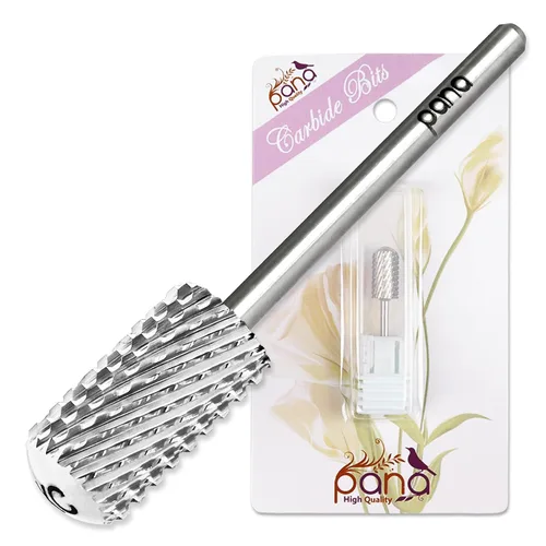 Miniatura 16 de PANA - Broca de carburo de seguridad de 3/32 pulgadas con cabezal grande de punta redonda y lisa para la eliminación de esmalte en gel y acrílico