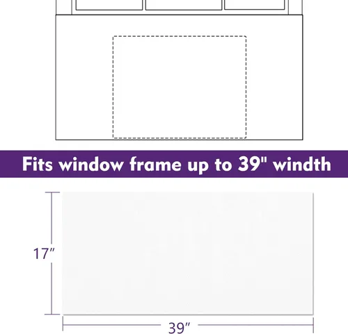 Miniatura 2 de Mxclimate Paneles laterales de espuma con aislamiento de CA para ventanas de aire acondicionado, 39 pulgadas de ancho, kit de sellado de ventana