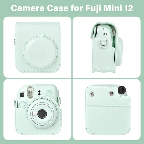Miniatura 5 de Funda para Cámara Fuji Mini 12 y Álbum de Fotos, Funda Protectora de Cuero Compatible para Cámara Instantánea Instax Mini 12 con Álbum de Fotos