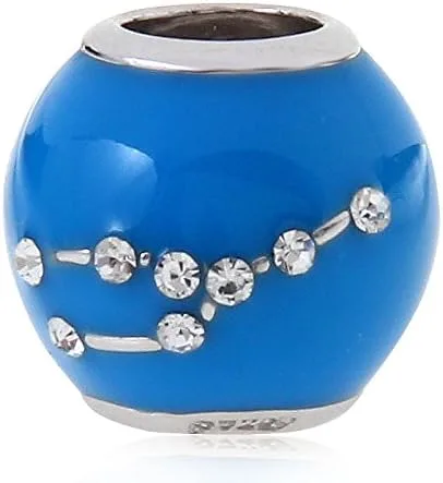 Miniatura 2 de Abalorio de plata de ley 925 con diseño de signo del zodiaco