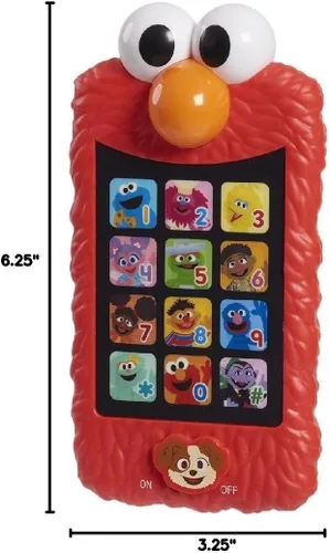 Miniatura 8 de Sesame Street Aprende con el teléfono Elmo Pretend Play, aprendizaje y educación, juguetes para niños para edades de 2 años en adelante por Just Play