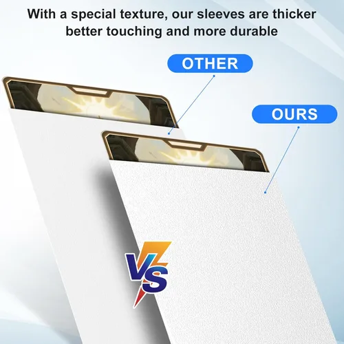Miniatura 4 de Fundas de tarjeta blanca mate para MTG, 300 piezas con ajuste perfecto, fundas estándar para cartas coleccionables, cartas deportivas, cartas
