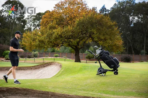 Miniatura 3 de MGI Zip Navigator Electric Golf Cart - 36 Hole Battery - Remote Control - (Drink, Umbrella, & GPS Phone)