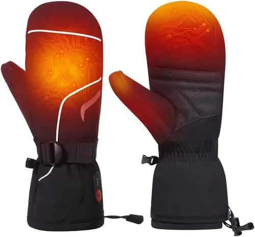 Savior Heat Guantes para hombre y mujer, guantes eléctricos recargables, adecuados para el trabajo al aire libre, esquí, correr, senderismo, etc.