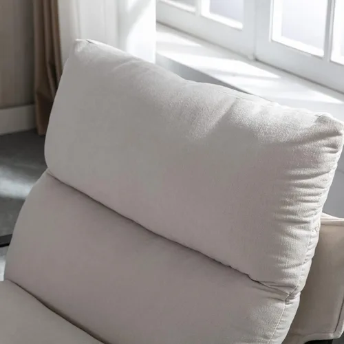 Miniatura 3 de Ya-Home Silla de Acento Mid-Century, Silla Lateral Cómoda con Reposabrazos de Tela Chenille, Silla de Ocio Tapizada con Marco de Metal Negro