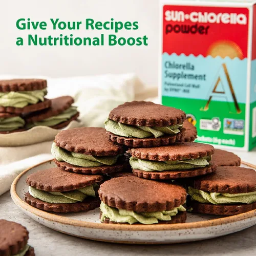 Miniatura 6 de Sun Chlorella Suplemento superalimento de algas verdes en polvo que apoya el bienestar de todo el cuerpo, la defensa inmunológica, la salud