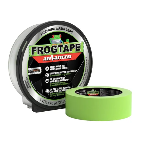 Miniatura 7 de FrogTape Advanced Painters - Cinta adhesiva multisuperficie de 1.5 pulgadas de ancho (1.41 pulgadas x 45 yardas) con bloque de pintura, se adapta a