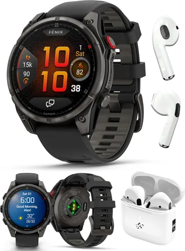 Miniatura 14 de PlayBetter Garmin Fenix 8 AMOLED Sapphire (43mm, Titanio DLC gris carbón) Reloj inteligente multideporte GPS con pantalla AMOLED de zafiro