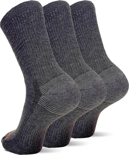 Miniatura 4 de Merrell Men's and Women's Recycled Everyday Half Cushion Socks-3 Pair Pack-Repreve Hiking Arch Support and Breathable Mesh