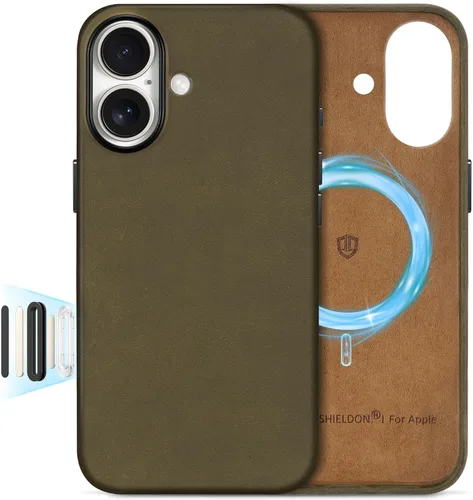 Miniatura 55 de SHIELDON Funda de cuero genuino para iPhone 17 Pro Max de 6.9 pulgadas 2025, [botón de la cámara actualizado], compatible con Magsafe, carga Azul