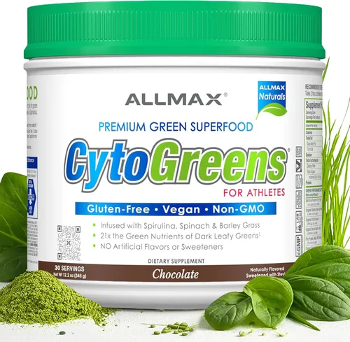 Miniatura 11 de ALLMAX Naturals CytoGreens Super Greens en polvo, superalimento verde premium con verduras, superalimentos, suplemento de verduras diarias, té verde