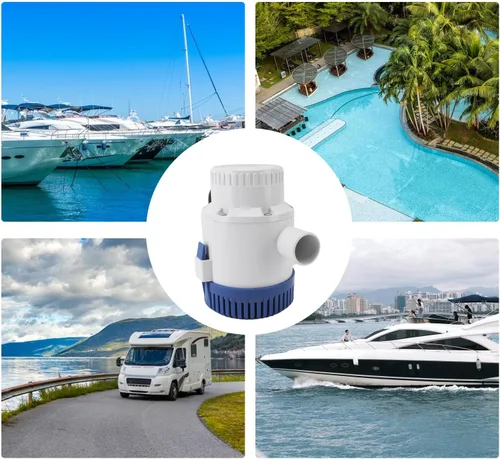 Miniatura 5 de Bewinner Bombas de sentina 3700 GPH de 12 V y 24 V, bombas de sentina eléctricas sumergibles para plomería marina, bomba de sentina eléctrica