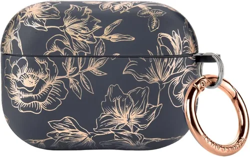 Velvet Caviar Funda compatible con AirPods Pro de 2ª y 1ª generación, bonita funda protectora dura para mujer, flor floral de oro rosa