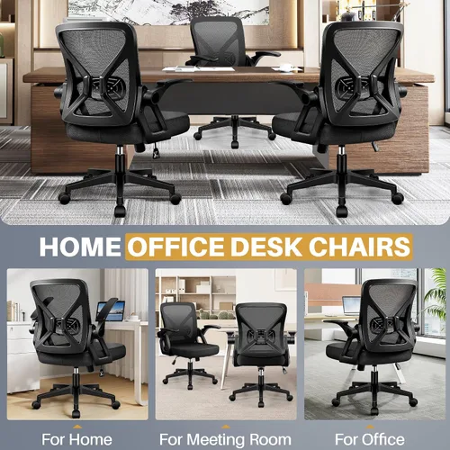 Miniatura 4 de FelixKing Silla de Oficina - Silla de Escritorio Ergonómica de Malla Transpirable con Ruedas y Soporte Lumbar, Sillas de Oficina para el Hogar